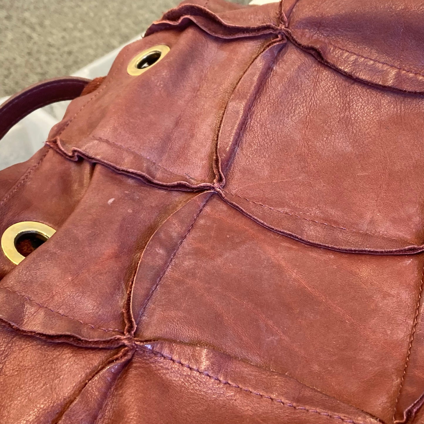 Handbag Leather By Pulicati In Brown, Size:Large