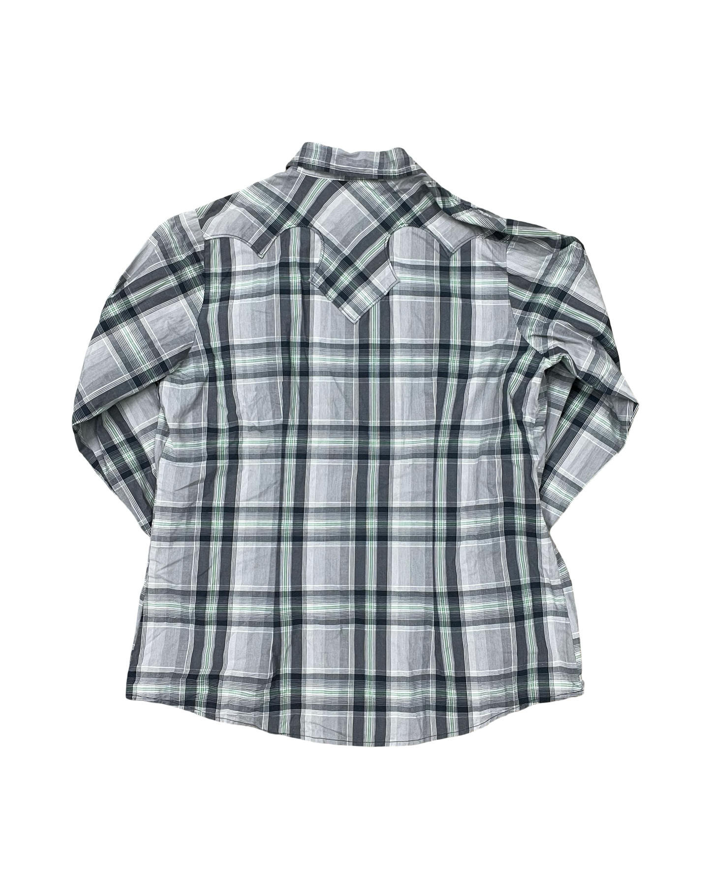 Blouse Ls By Clothes Mentor In Green & Grey, Size:Xl