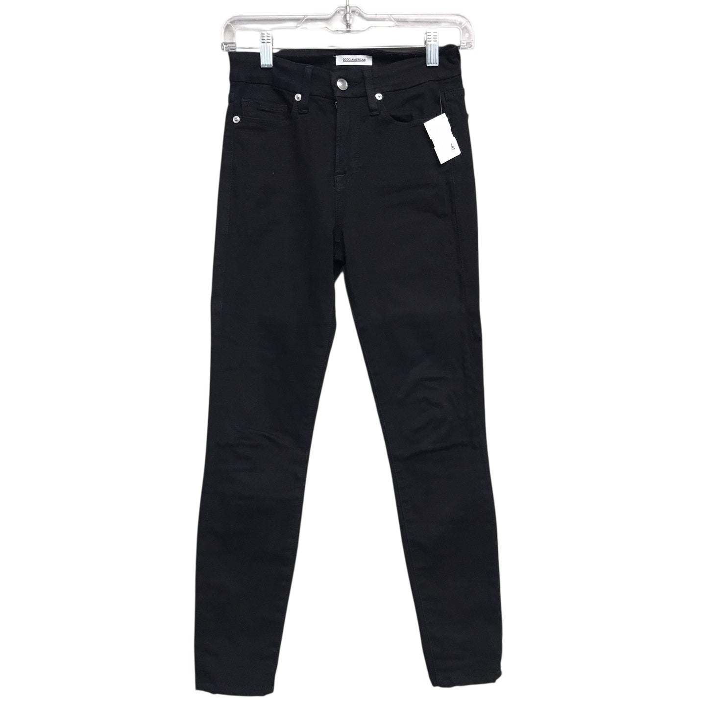 Jeans Skinny By Good American In Black Denim, Size:0