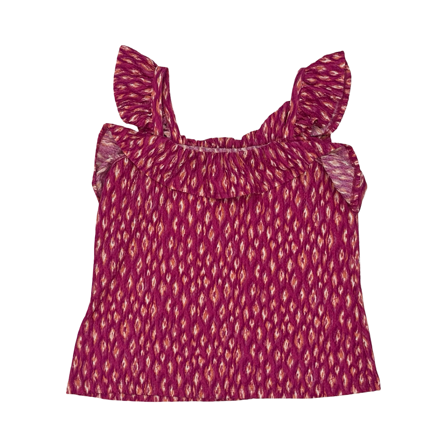 Blouse Sleeveless By Loft In Orange & Pink, Size:Xl