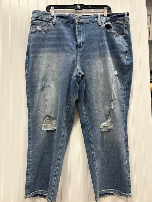 Jeans Straight By Lane Bryant In Blue Denim, Size:22