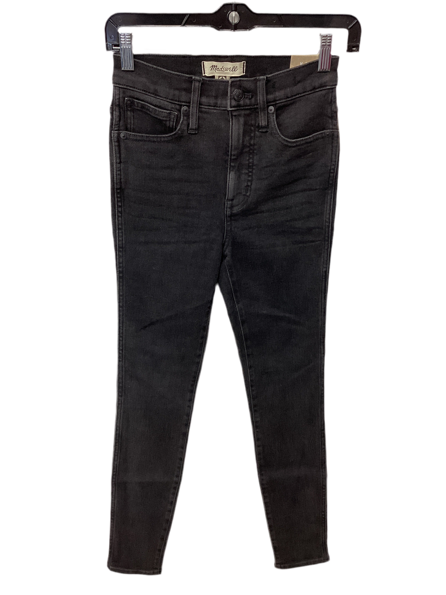 Jeans Skinny By Madewell In Black Denim, Size:0
