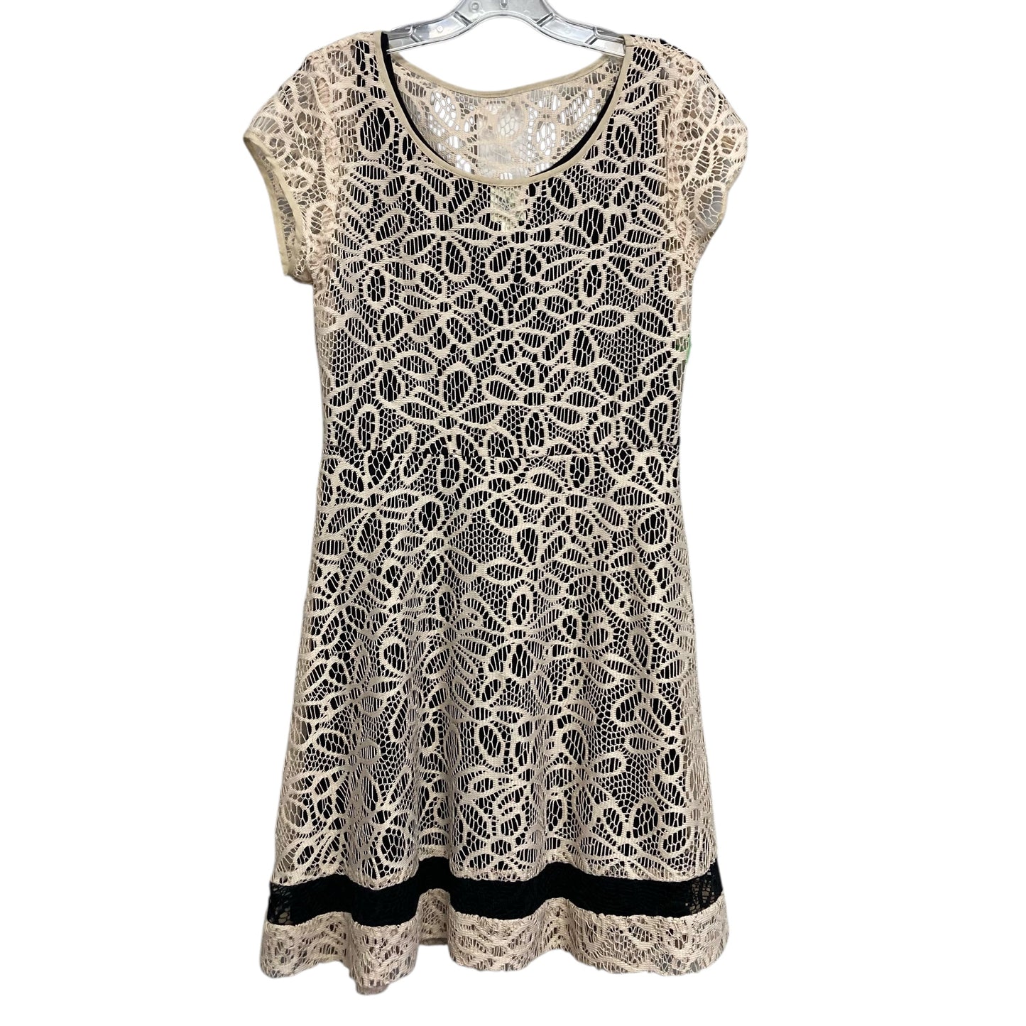 Dress Casual Short By Anthropologie In Black & Tan, Size:M