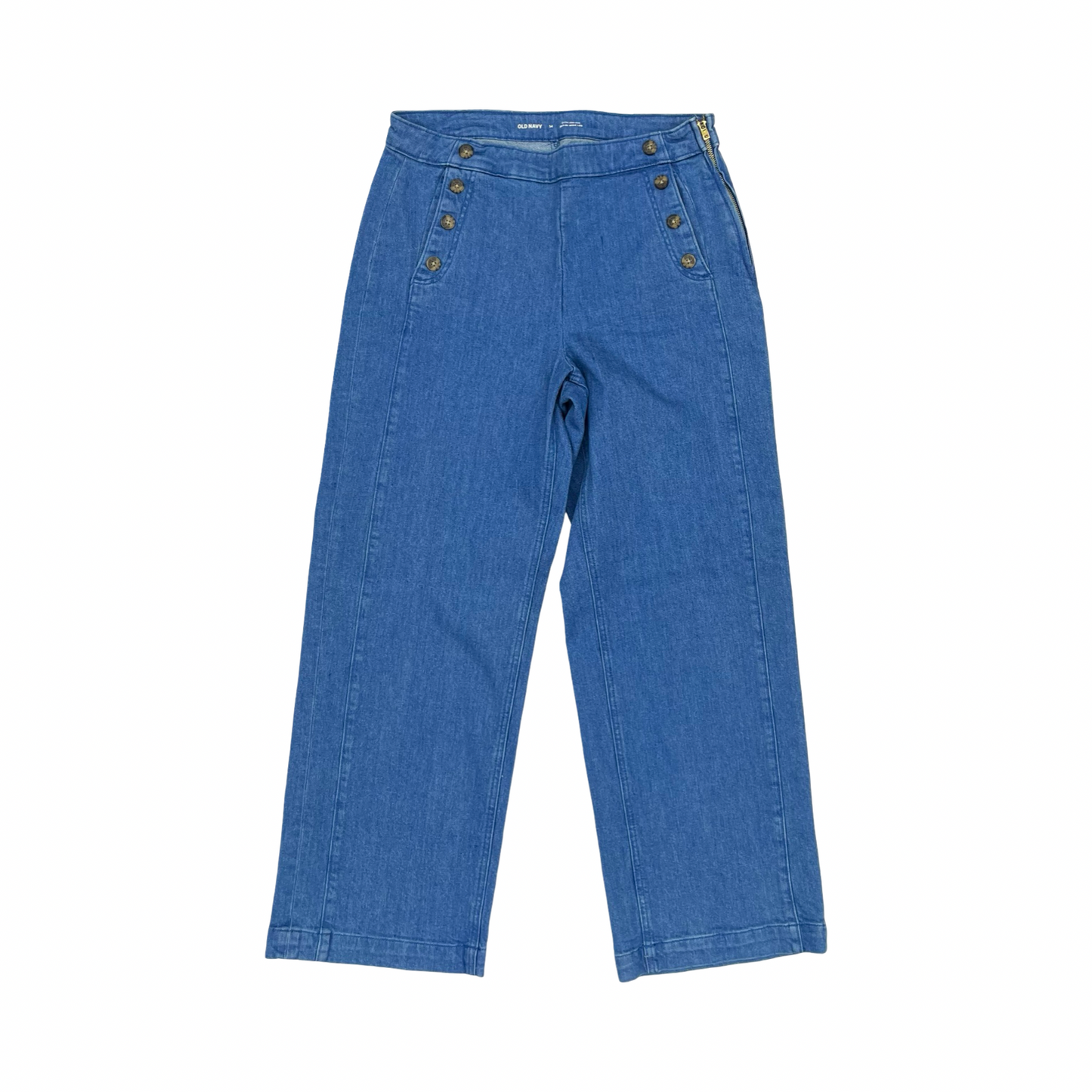 Jeans Wide Leg By Old Navy In Blue Denim, Size:14