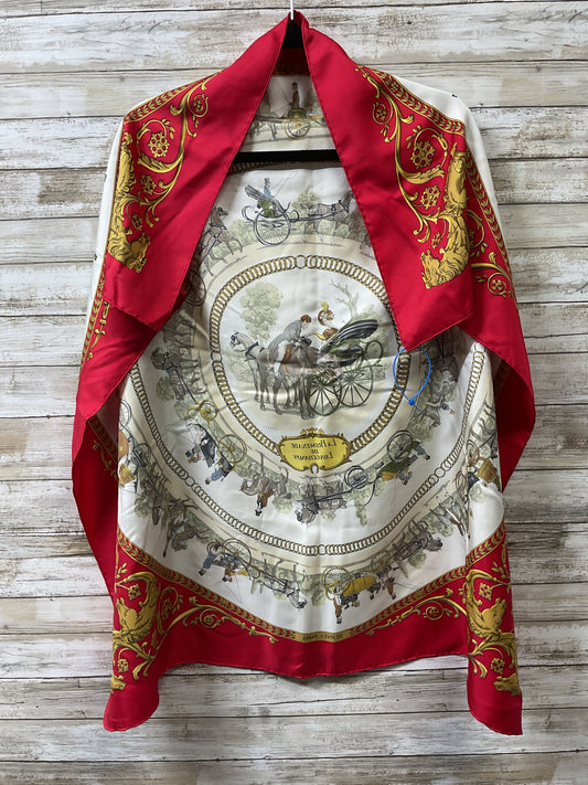 Scarf Luxury Designer By Hermes In Red & White