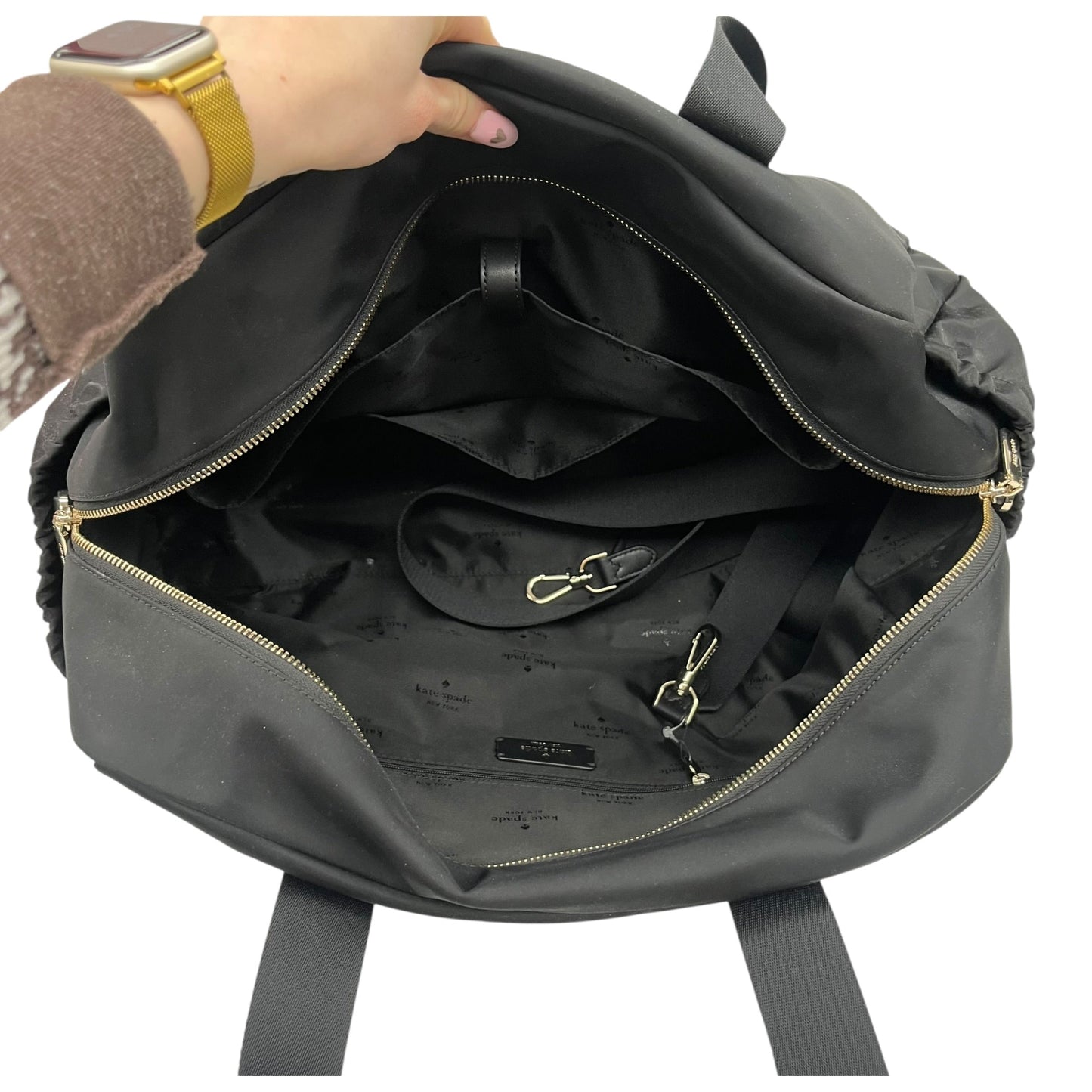 Duffle And Weekender Designer By Kate Spade In Black, Size:Large