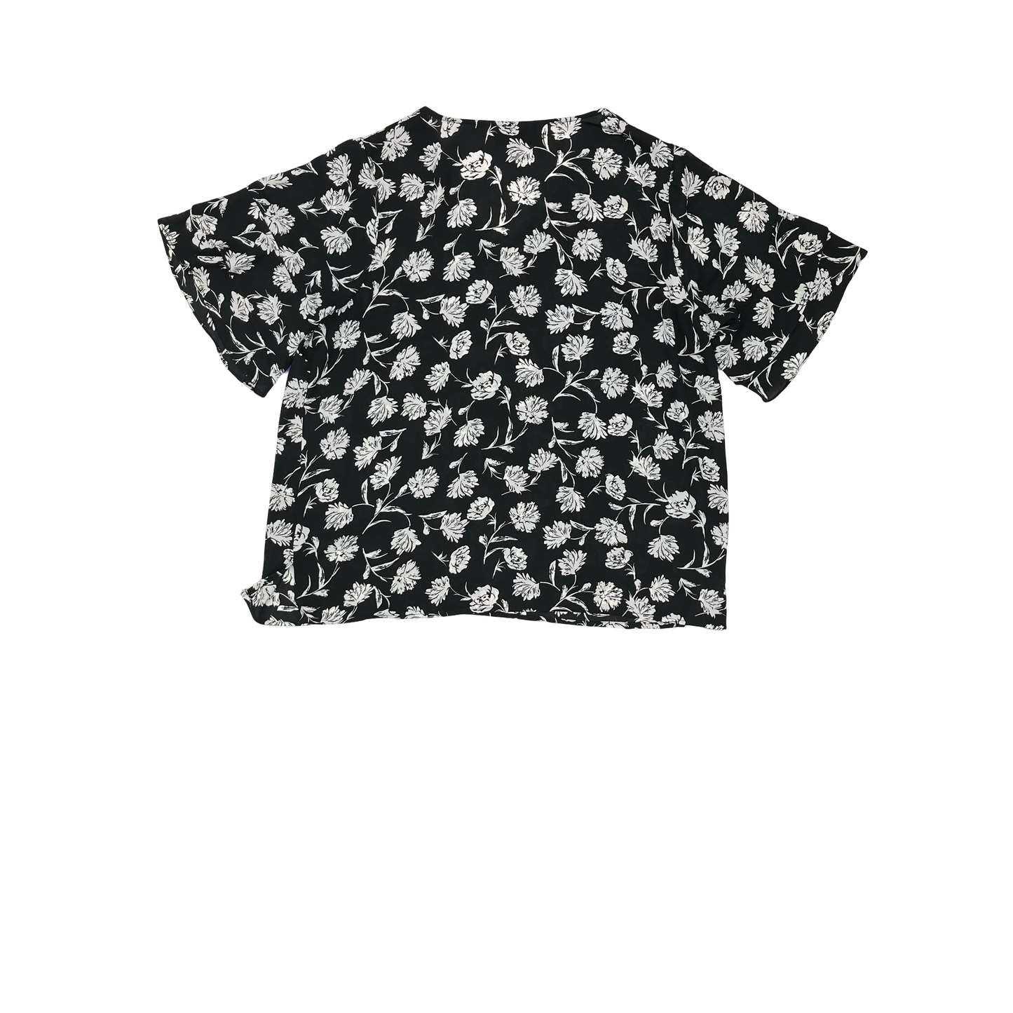 Blouse Short Sleeve By Premise In Black & White, Size: 1x