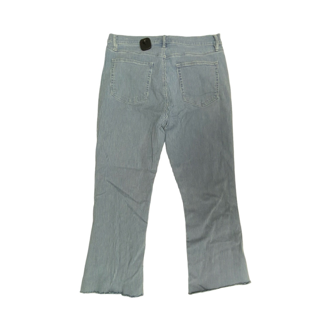 Jeans Cropped By Loft In Blue Denim, Size:12
