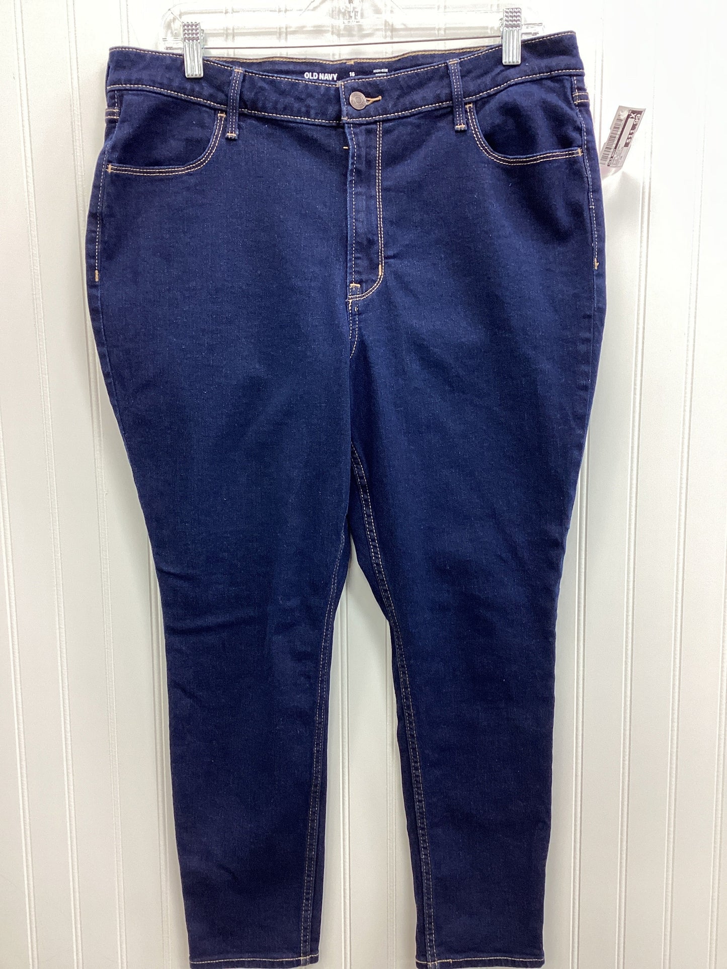 Jeans Skinny By Old Navy In Blue Denim, Size:16
