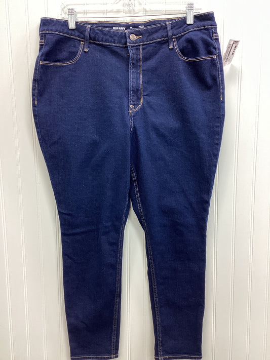 Jeans Skinny By Old Navy In Blue Denim, Size:16