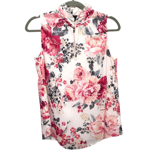 Blouse Ss By White House Black Market In Floral Print, Size:2