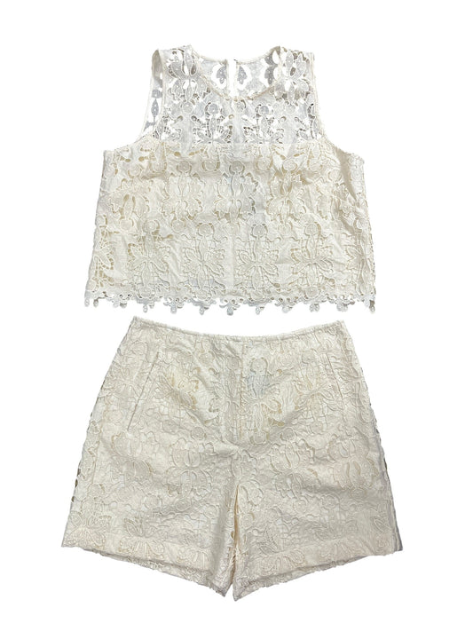 Shorts Set By White House Black Market In Cream, Size:L