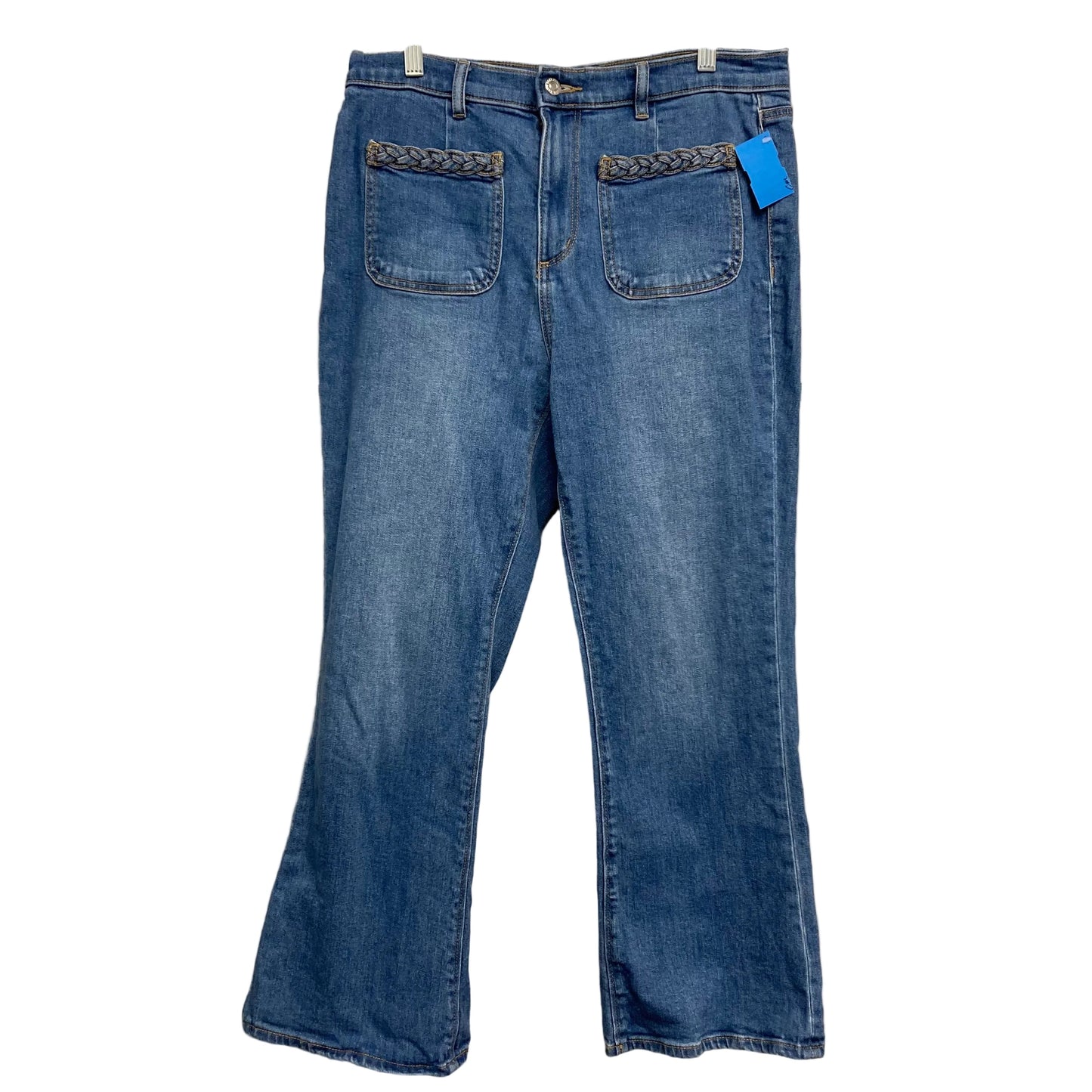 Jeans Cropped By Loft In Blue Denim, Size:8