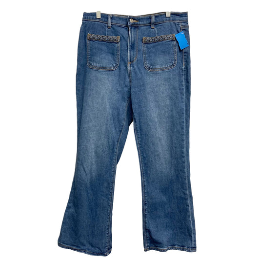 Jeans Cropped By Loft In Blue Denim, Size:8