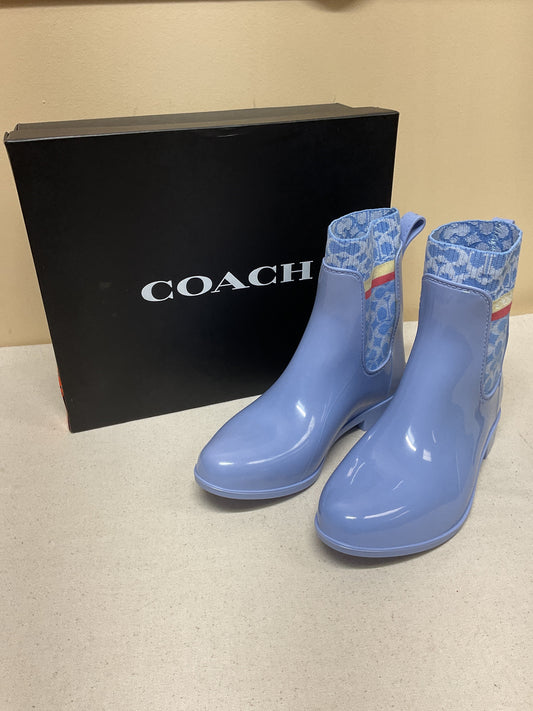 Boots Designer By Coach In Purple, Size:6