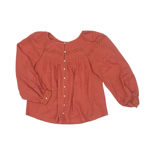 Blouse Ls By Old Navy In Orange, Size:Xs