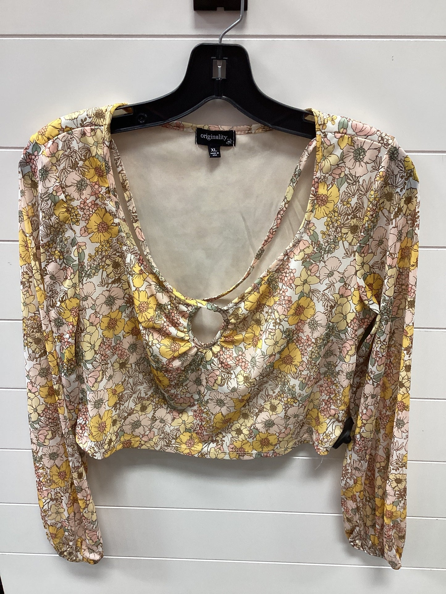 Top Ls By Cmc In Floral Print, Size:Xl
