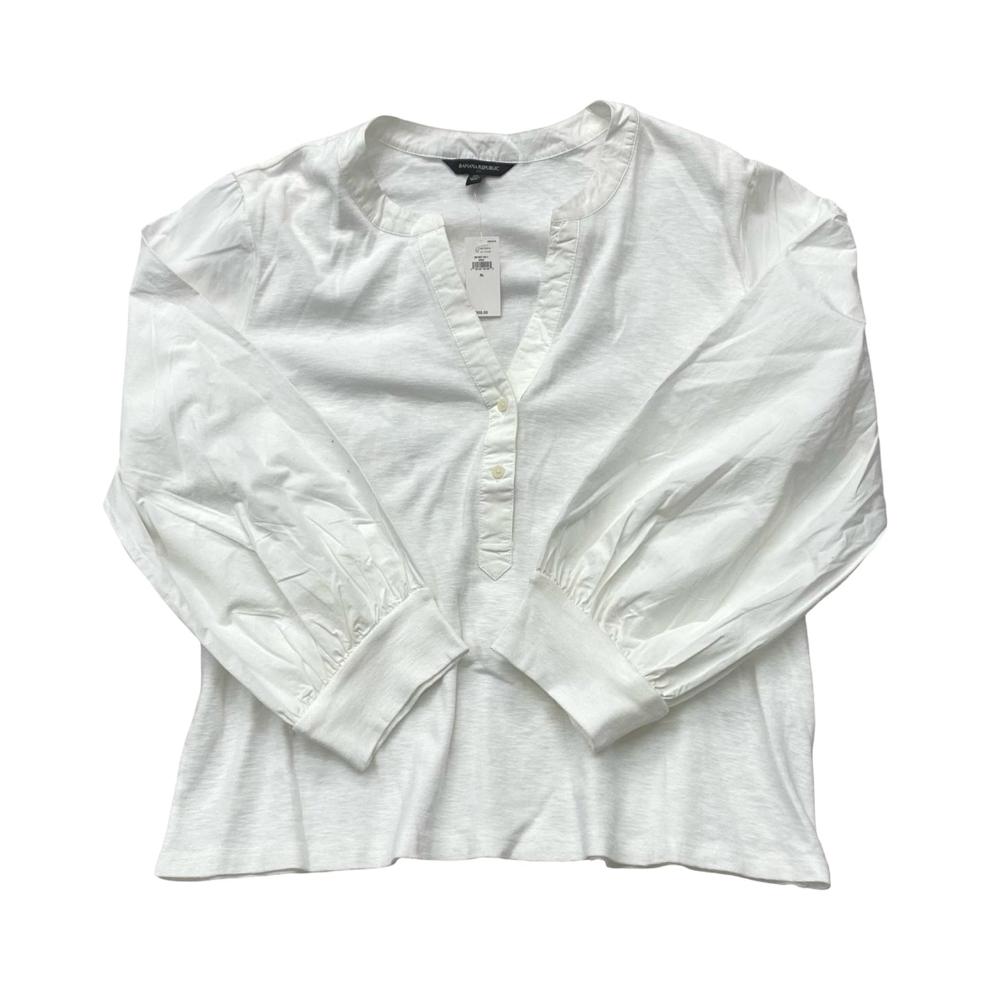 Top 3/4 Sleeve By Banana Republic In Cream, Size:Xl