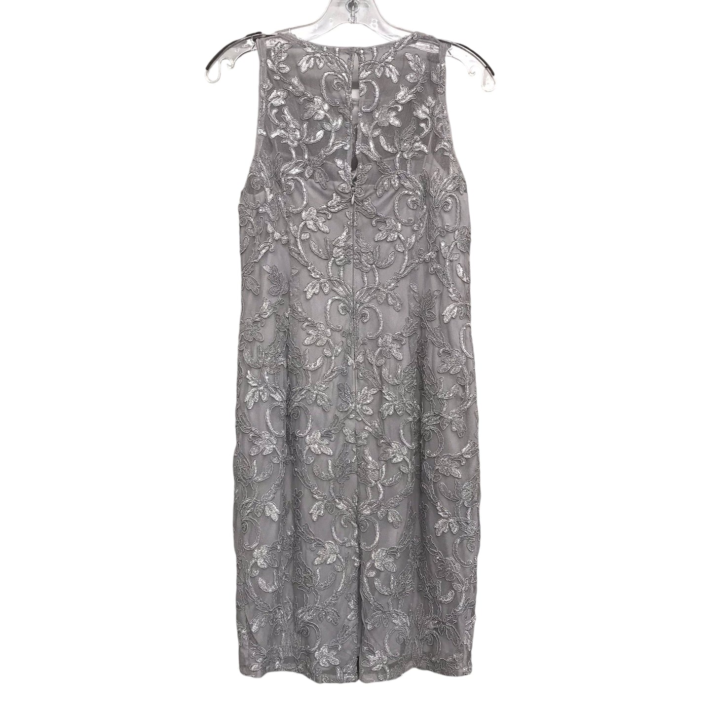 Dress Party Midi By Adrianna Papell In Grey, Size:M