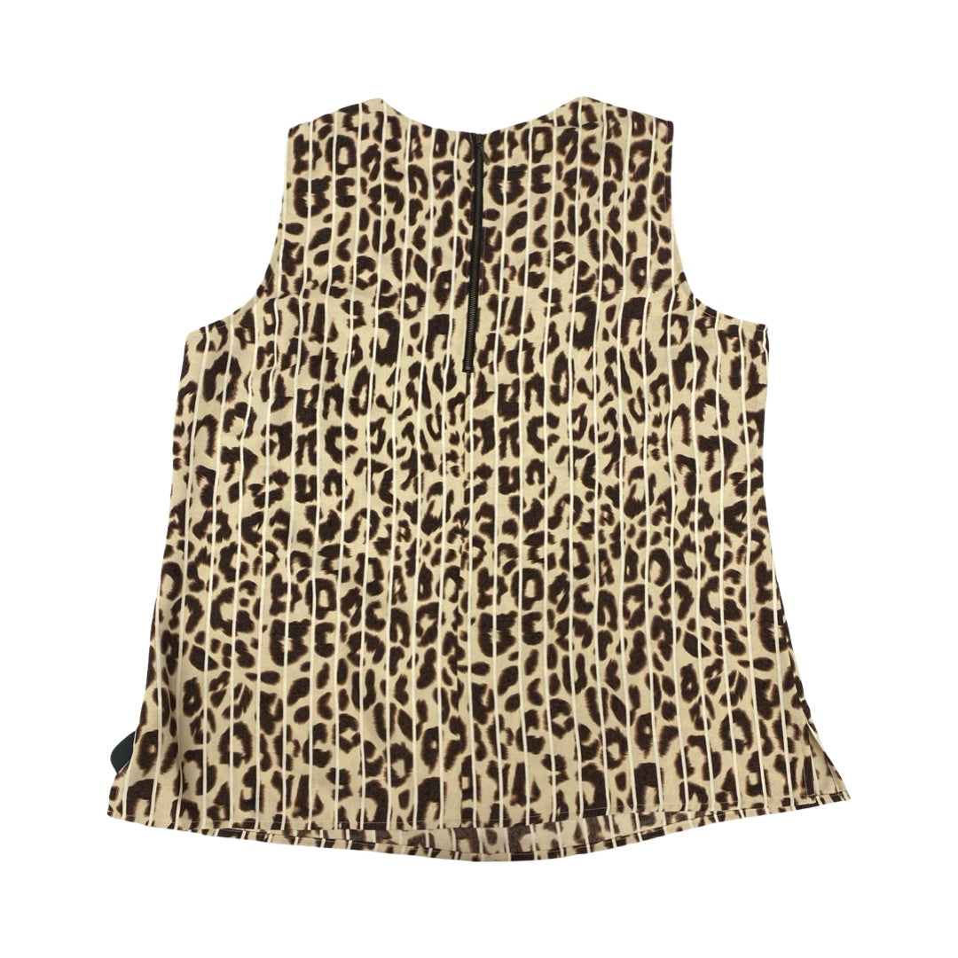 Top Sleeveless By Cabi In Animal Print, Size:L