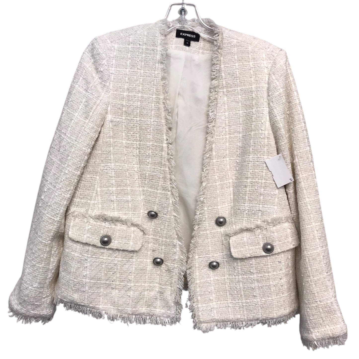 Blazer By Express In Ivory, Size:M