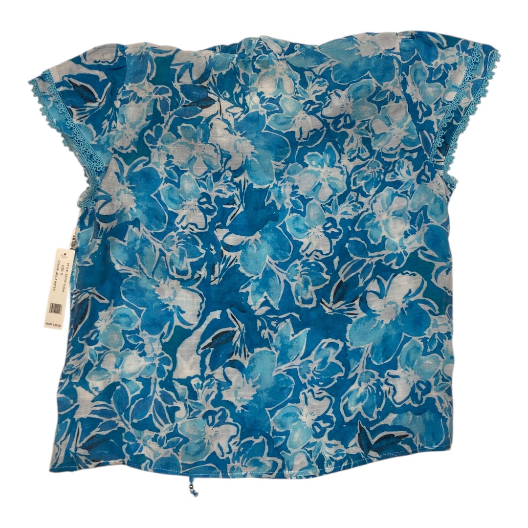 Top Sleeveless By Counterparts In Blue & White, Size:S