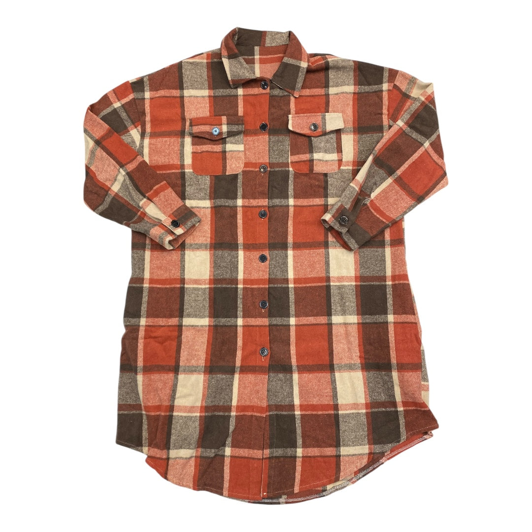 Jacket Shirt By ZAAYLO In Plaid Pattern, Size:2X