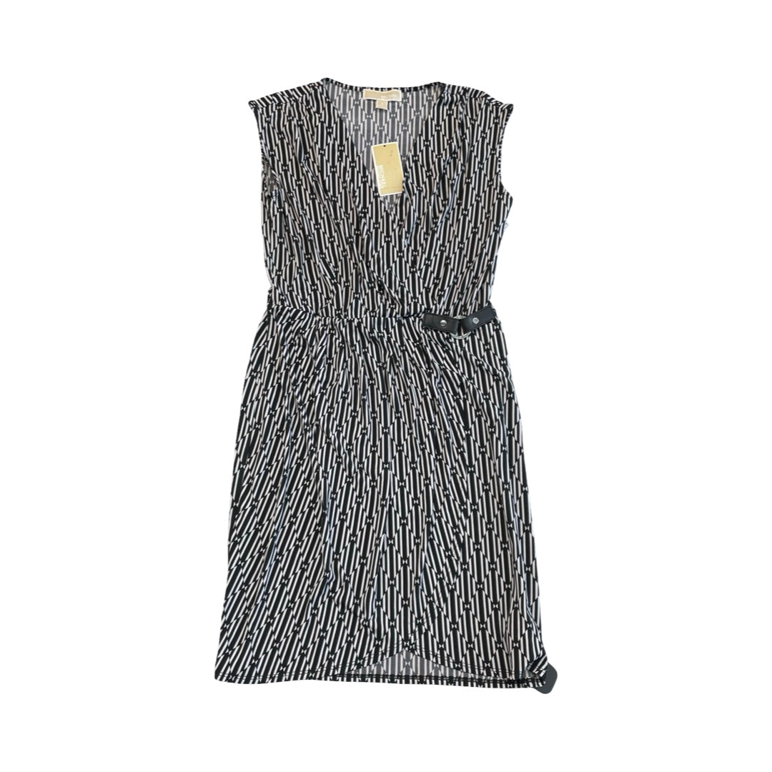 Dress Casual Midi By Michael By Michael Kors In Black & White, Size:S