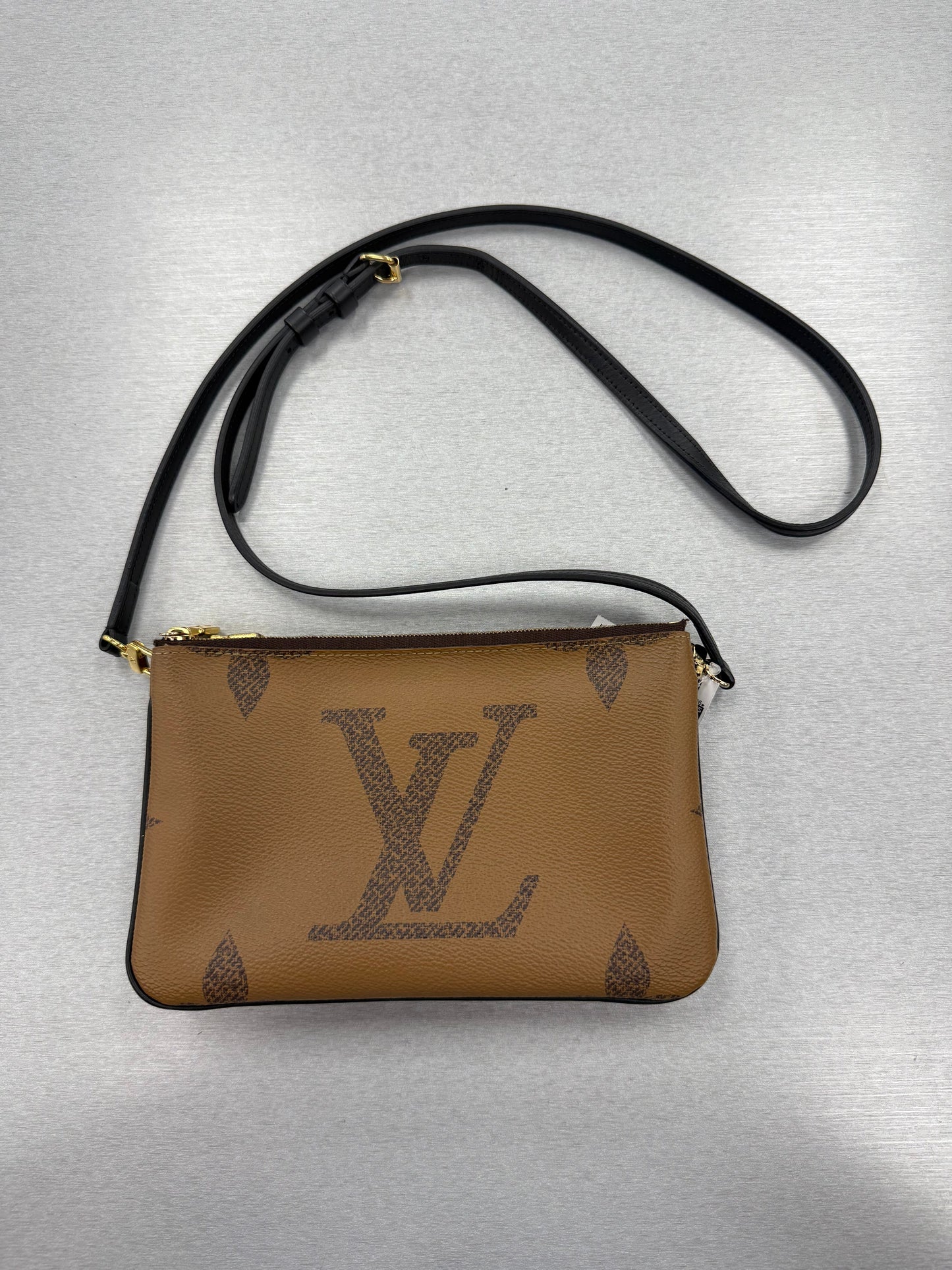 Crossbody Luxury Designer By Louis Vuitton In Brown & Tan, Size:Small