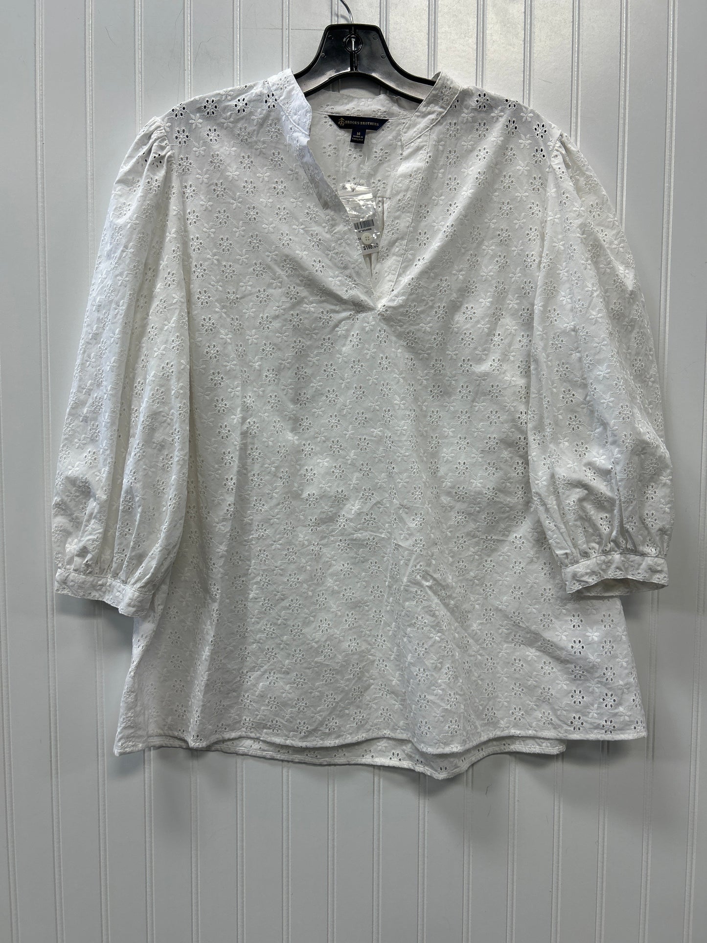 Top Ls By Brooks Brothers In White, Size:Xl