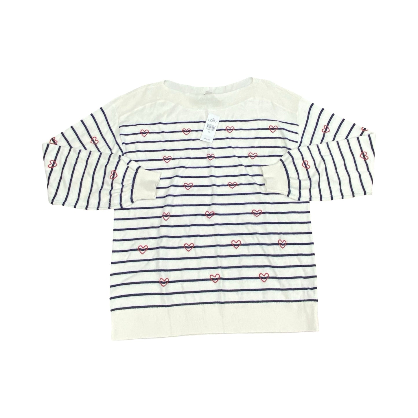Sweater By Loft In Blue & White, Size:Xs