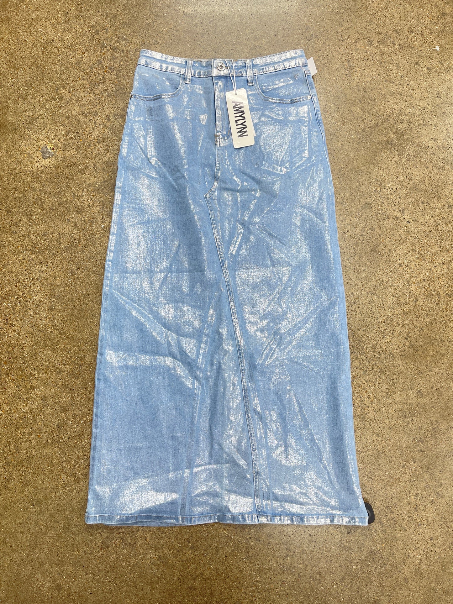 Skirt Maxi By Clothes Mentor In Blue Denim, Size:6