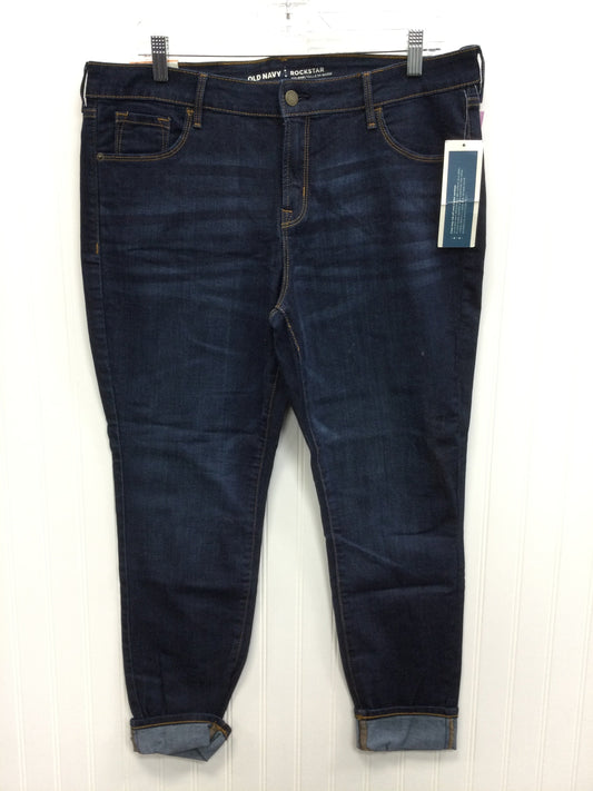 Jeans Straight By Old Navy In Blue Denim, Size:14