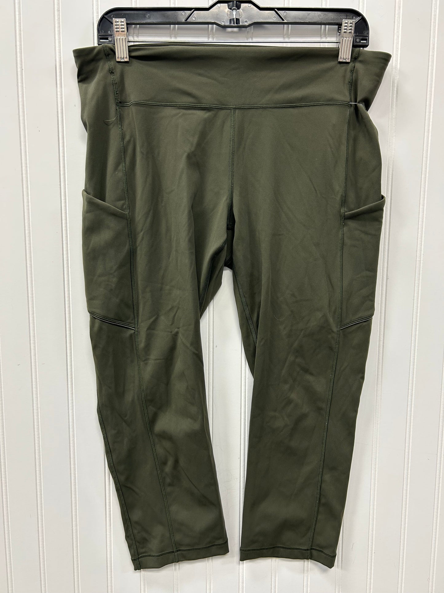 Athletic Leggings Capris By Lululemon In Green, Size:12