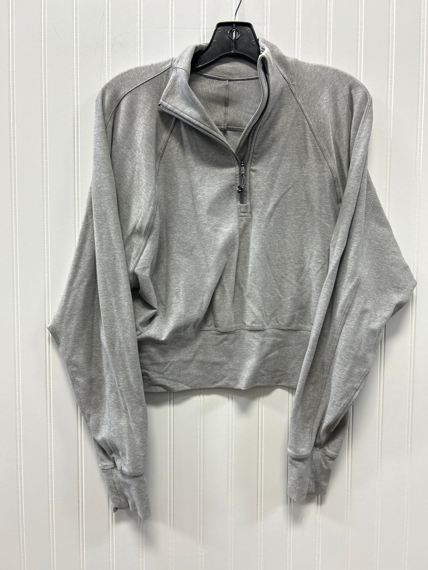 Athletic Jacket By Lululemon In Grey, Size:M