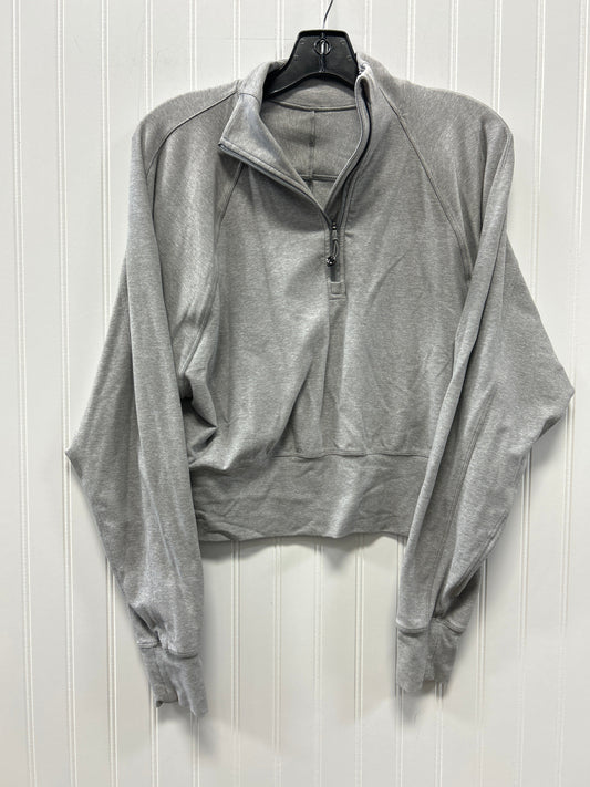 Athletic Jacket By Lululemon In Grey, Size:M