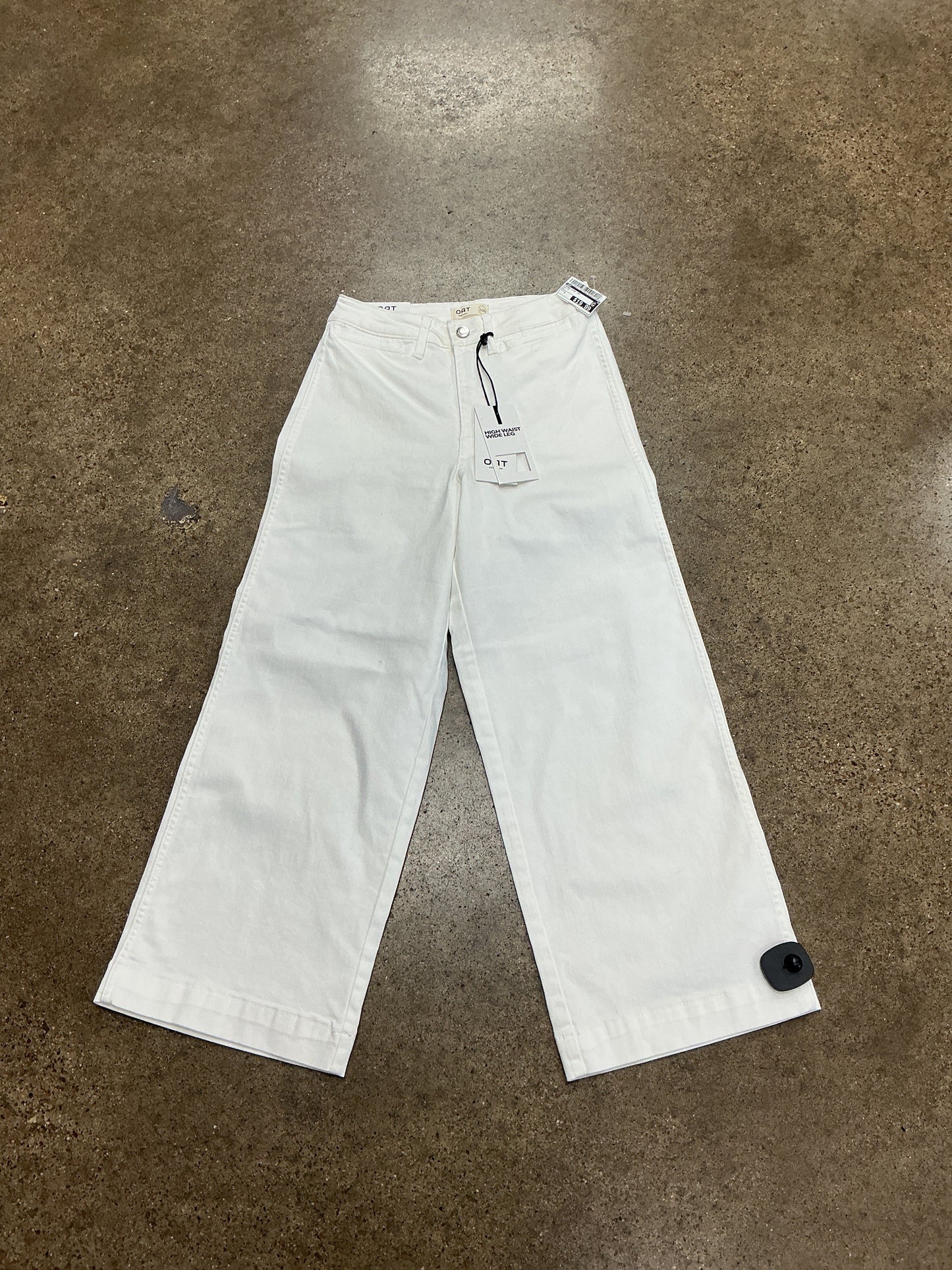 Jeans Wide Leg By Oat In White, Size:2
