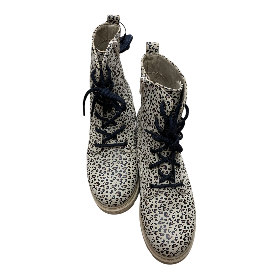 Boots Ankle Flats By Serra In Animal Print, Size:9