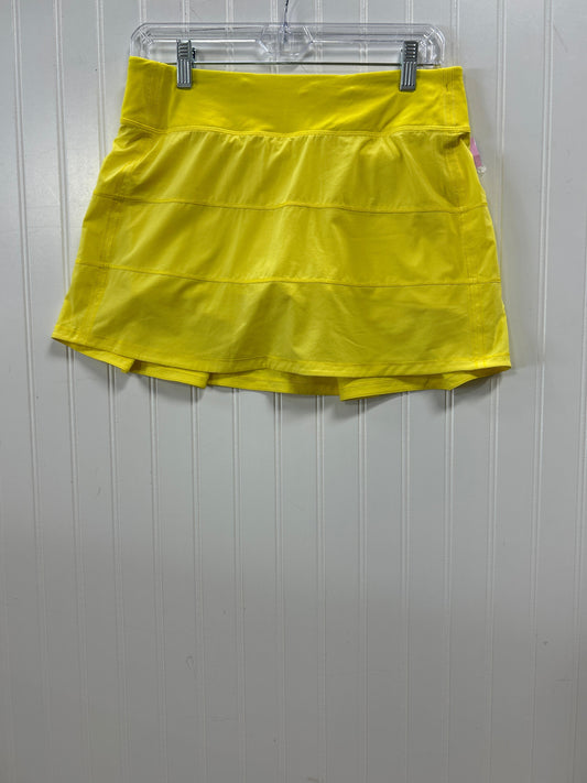 Athletic Skort By Lululemon In Yellow, Size:4
