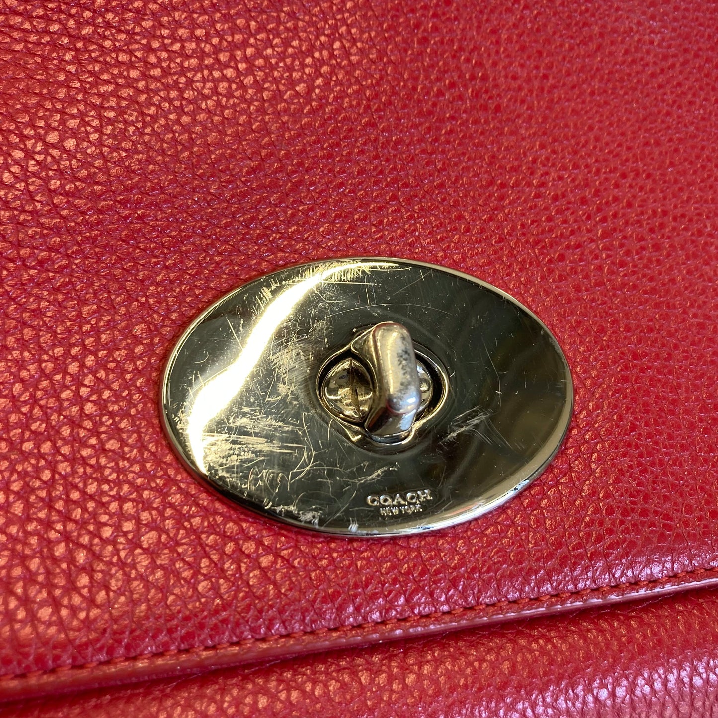 Crossbody Designer By Coach In Red, Size:Medium