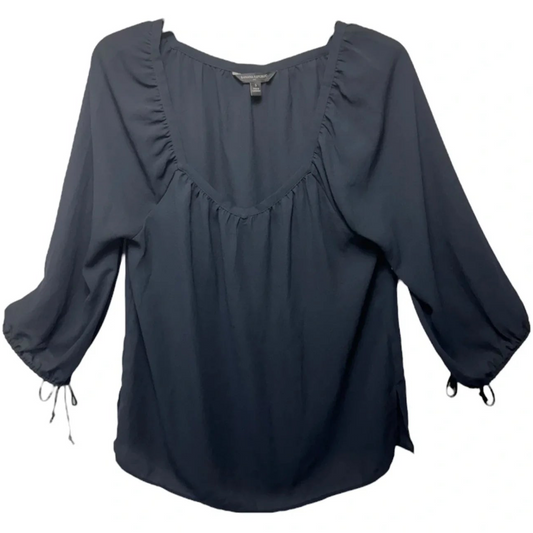 Blouse Long Sleeve By Banana Republic In Black, Size: S