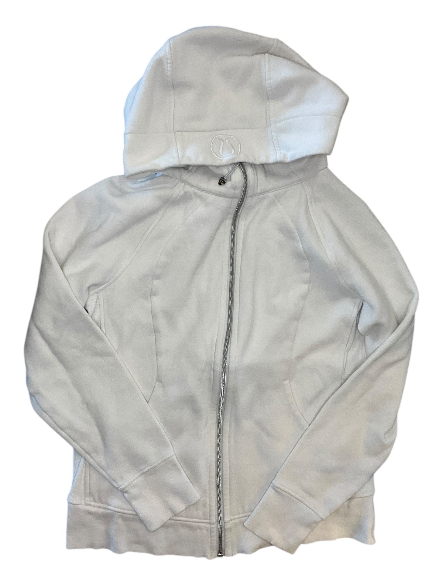 Athletic Sweatshirt Hoodie By Lululemon In White, Size:L