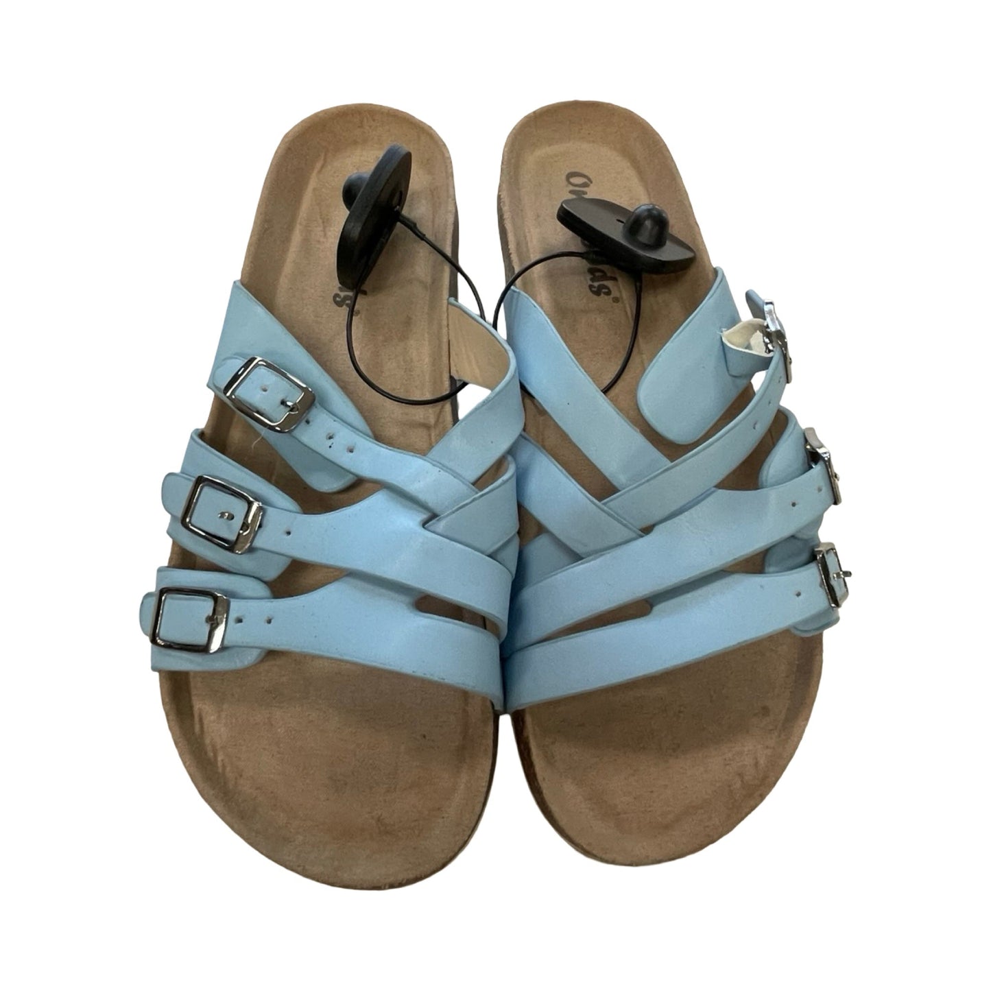 Sandals Flats By ONTWOODS In Blue, Size:11