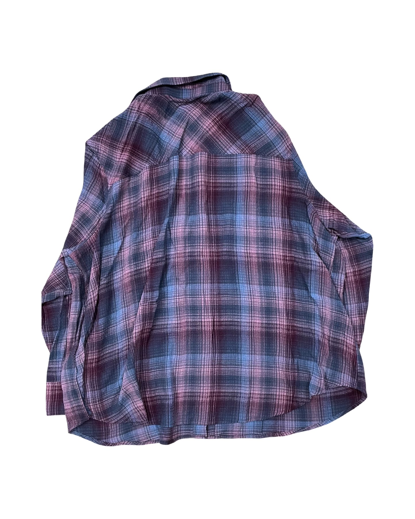 Blouse Ls By Maurices In Blue & Pink, Size:3X