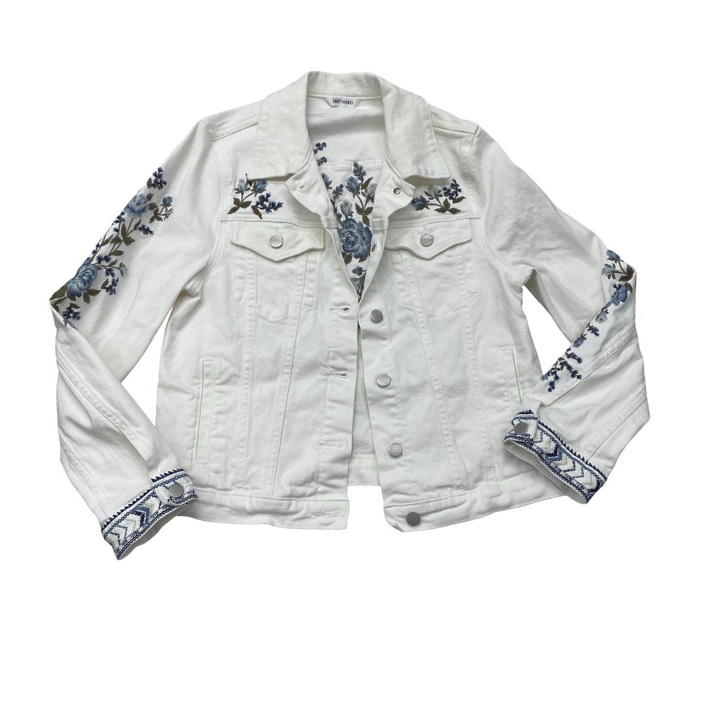 Jacket Denim By Driftwood In White, Size:M