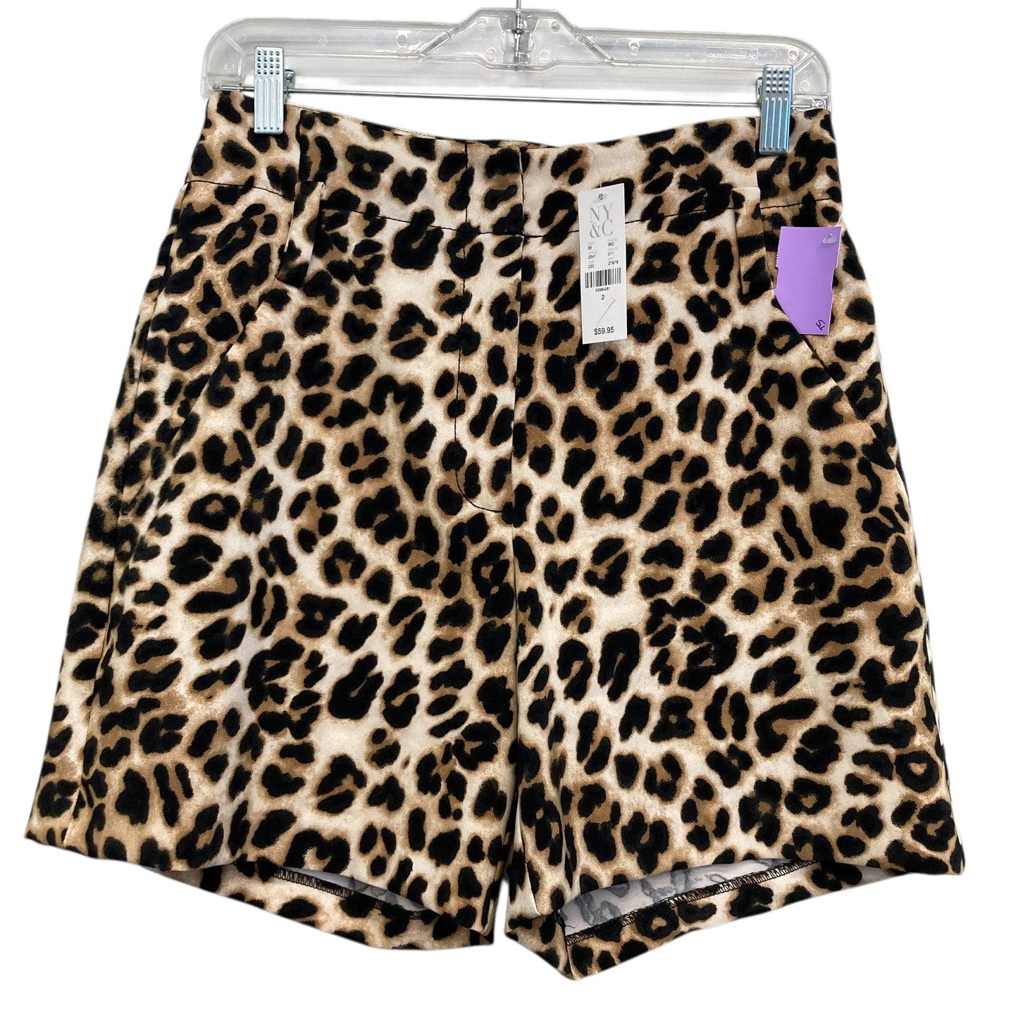 Shorts By New York And Co In Animal Print, Size:2