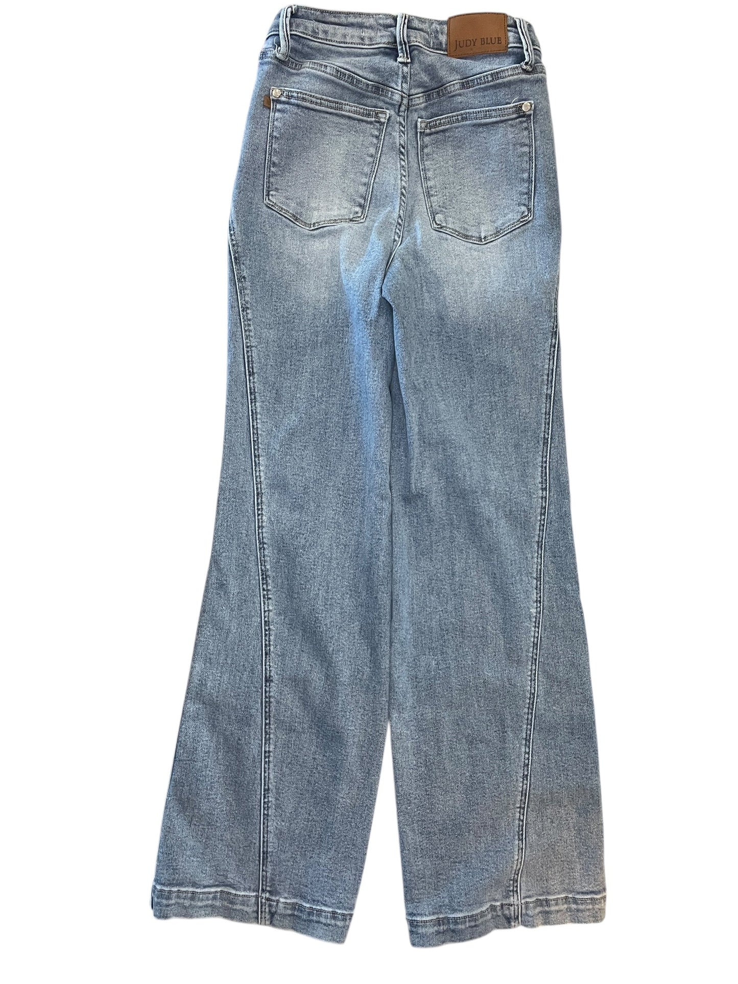 Jeans Wide Leg By Judy Blue In Blue Denim, Size:0
