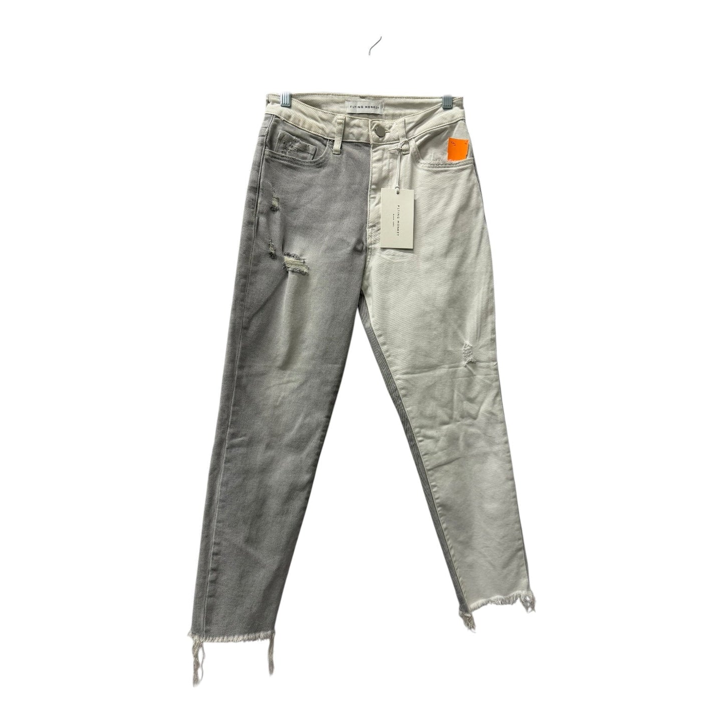 Jeans Straight By Flying Monkey In White Denim, Size:2