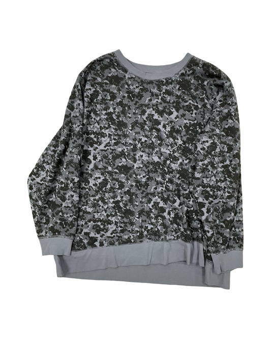 Sweatshirt Crewneck By Tek Gear In Black & Grey, Size:4X