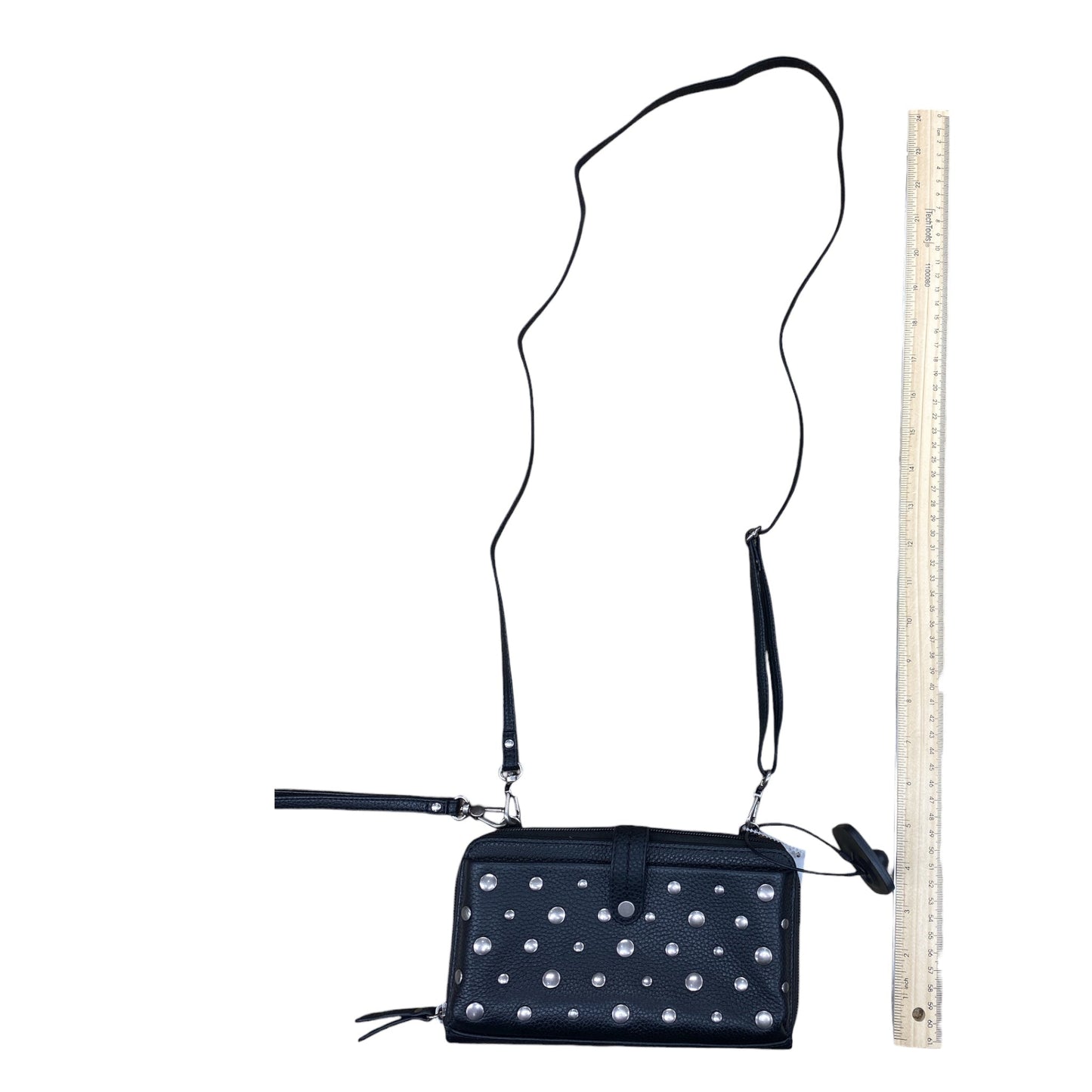 Handbag Leather By The Sak In Black & Silver, Size:Medium